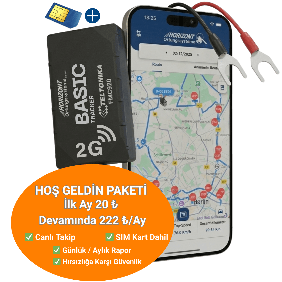 Basic 2G GPS Araç Takip Cihazı
