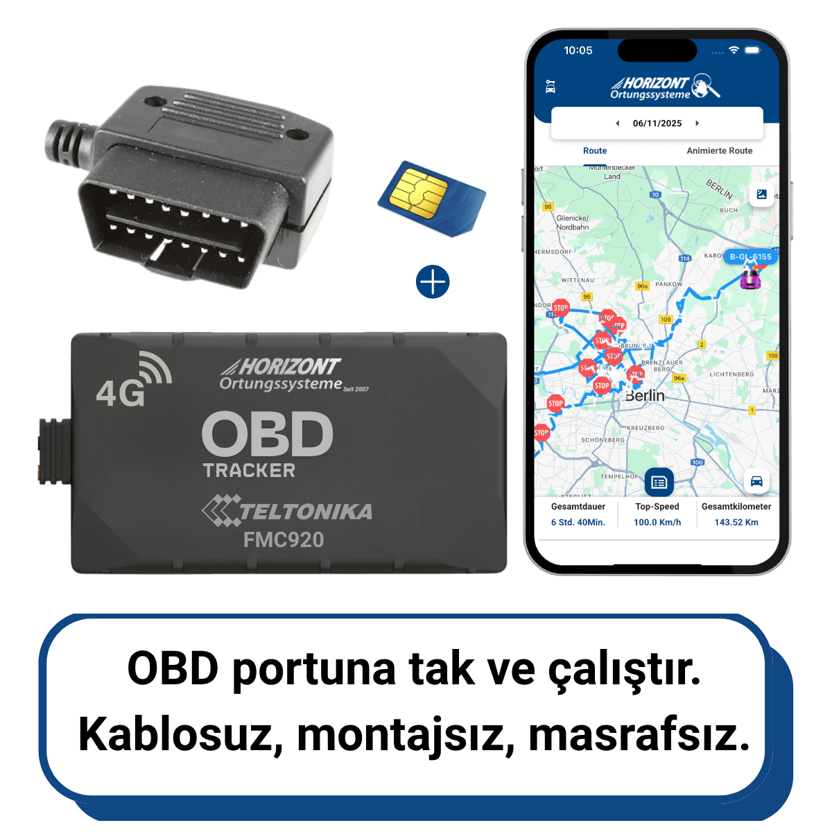 OBD 4G GPS Araç Takip Cihazı - 1